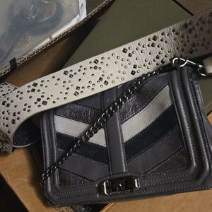 Stylish Black and Gray Crossbody Bag
